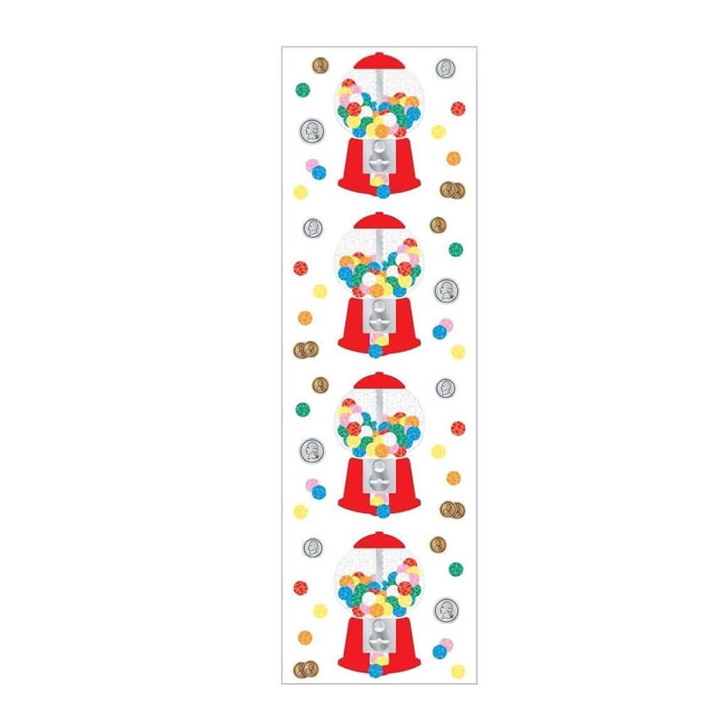 Mrs. Grossman's Strip of Sparkle Gumball Machine Stickers-Puzzles & Games-Mrs. Grossman's-ANB Baby Store