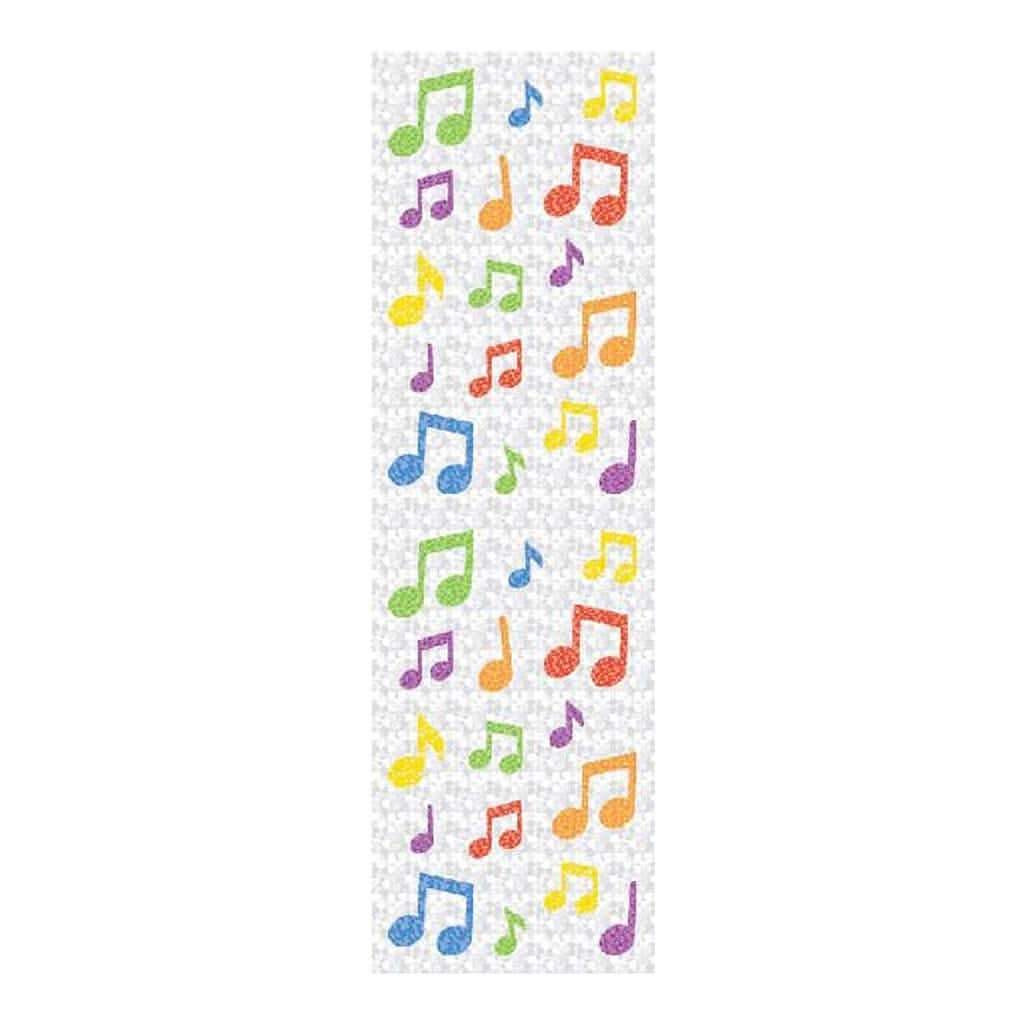 Mrs. Grossman's Strip of Sparkle Multicolor Music Notes Stickers, ANB BABY