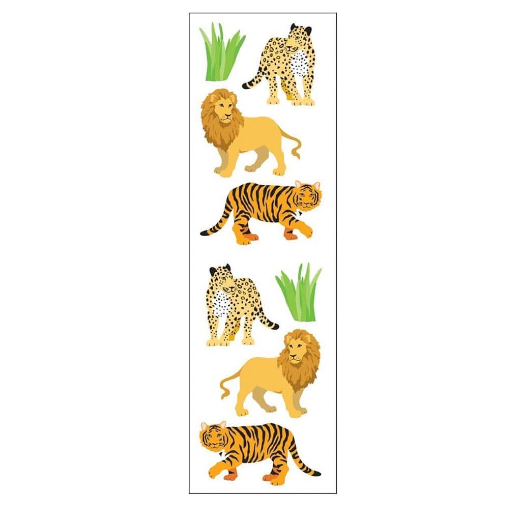 Mrs Grossmans Strip of Wild Cats Stickers-Puzzles & Games-Mrs. Grossman's-ANB Baby Store