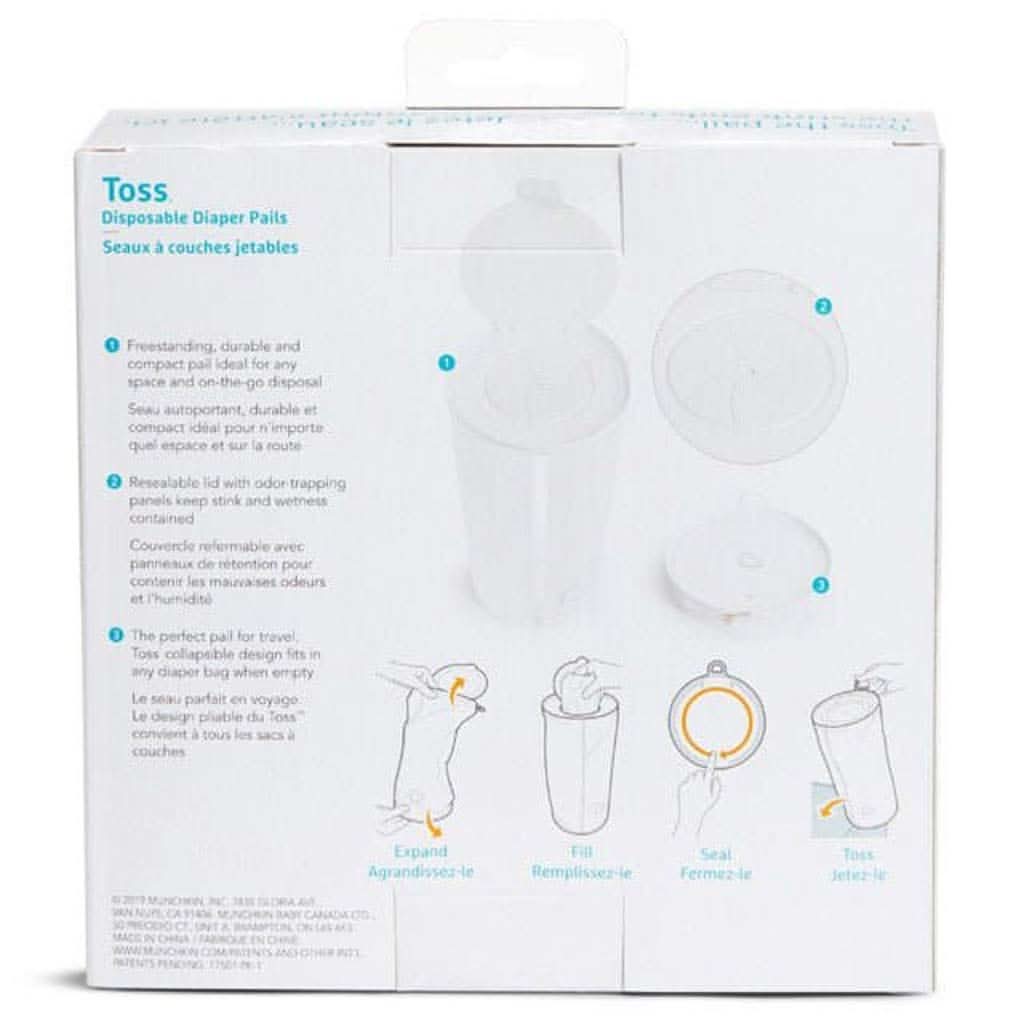 Munchkin Toss Disposable Diaper Pail, 3 - Pack, ANB BABY