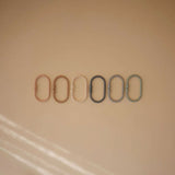 Mushie Chain Link Rings, Shifting Sand / Blush / Cambridge Blue - ANB Baby