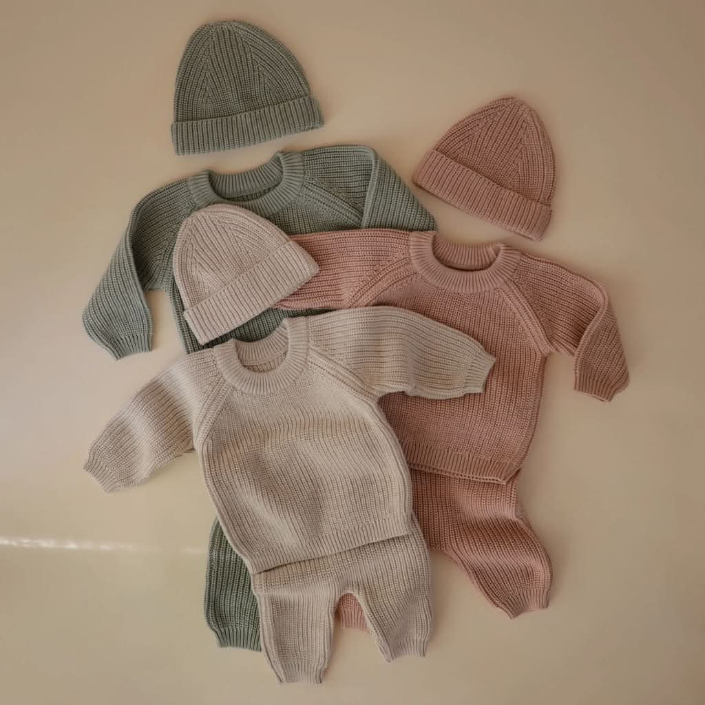 Mushie Chunky Knit Pants, ANB BABY