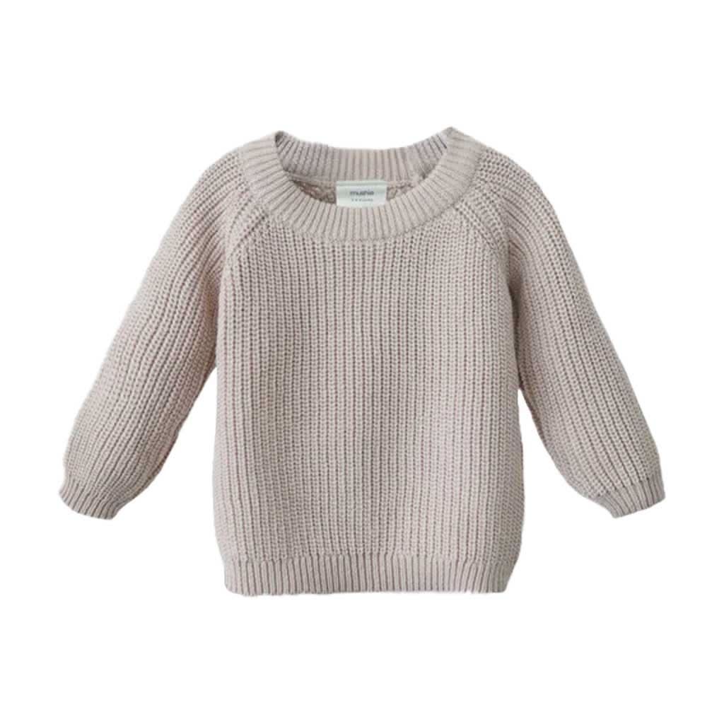 Mushie Chunky Knit Sweater-Clothing-Mushie-Beige-6-9 Months-ANB Baby Store