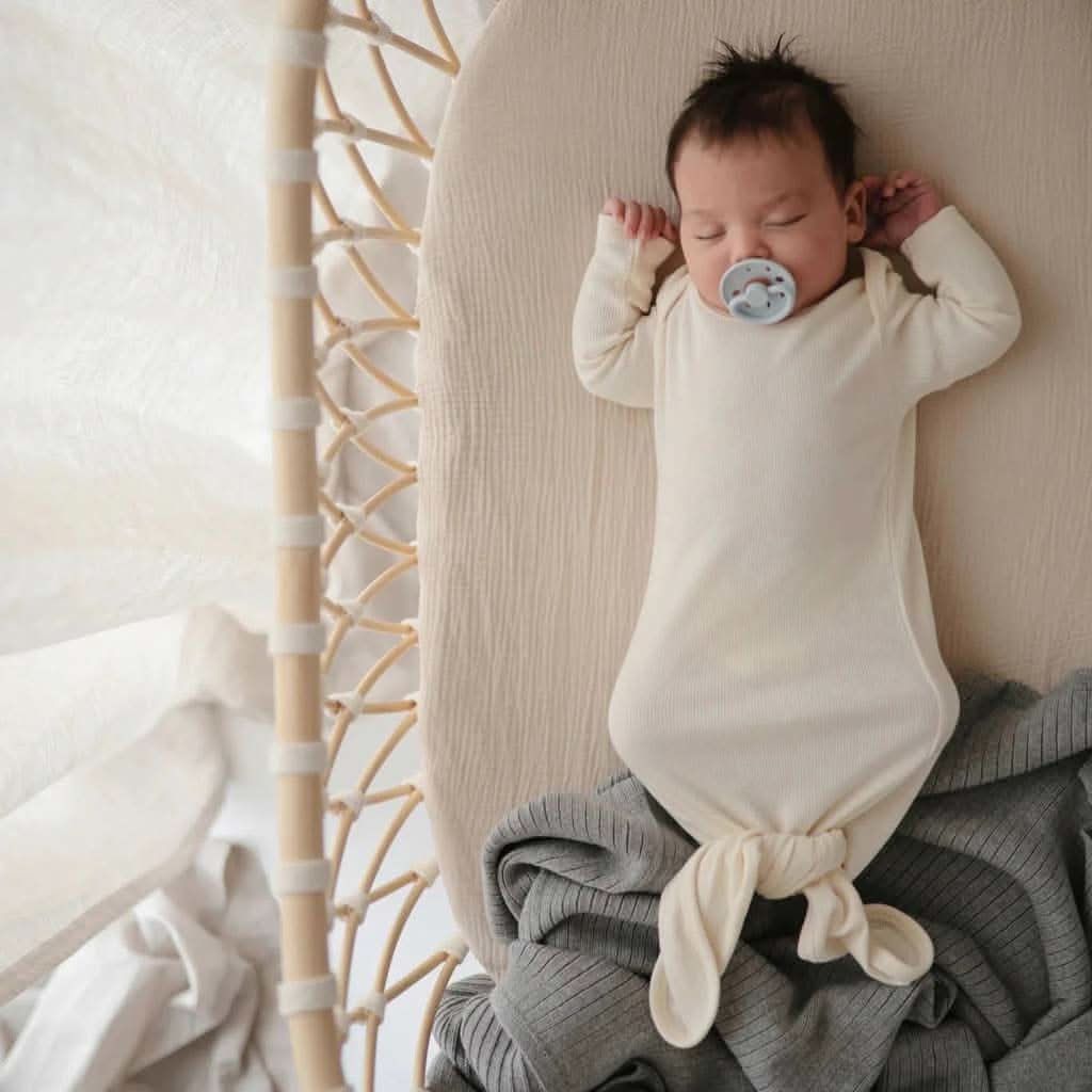 Mushie Extra Soft Muslin Crib Fitted Sheet, ANB BABY