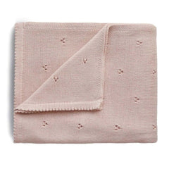Mushie Knitted Pointelle Baby Blanket, ANB BABY