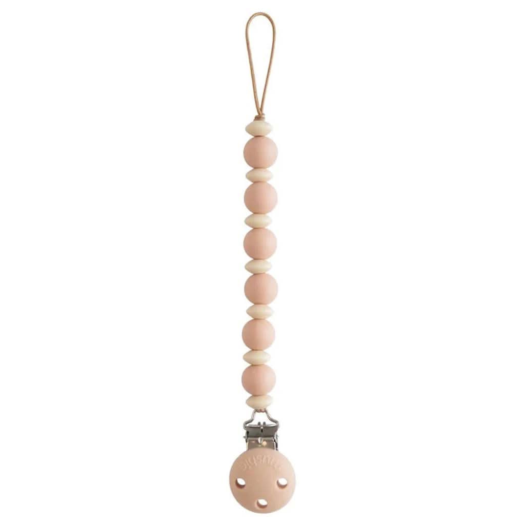 Mushie Luna Silicone Pacifier Clip, Blush-Pacifiers & Accessories-Mushie-Blush-ANB Baby Store