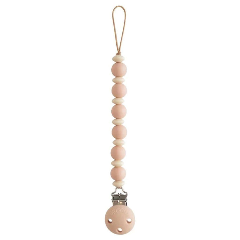 Mushie Luna Silicone Pacifier Clip, Blush - ANB Baby