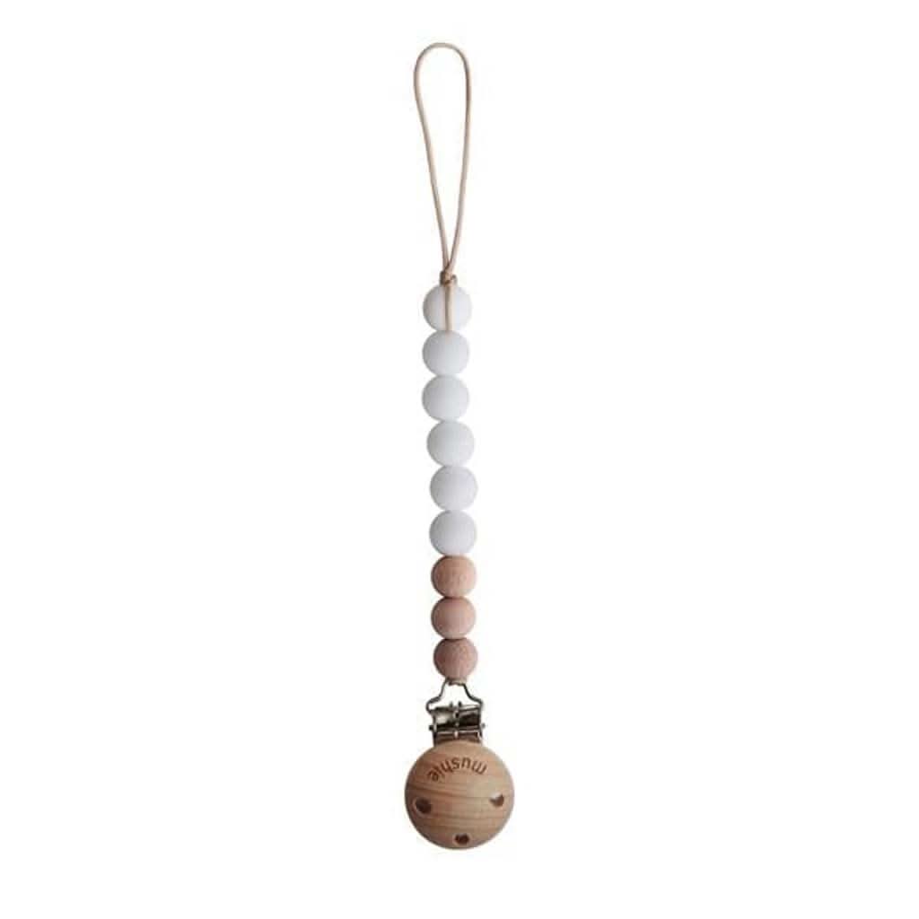 Mushie Pacifier Clip Cleo-Pacifiers & Accessories-Mushie-White-ANB Baby Store