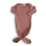 Mushie Ribbed Knotted Baby Gown - ANB Baby