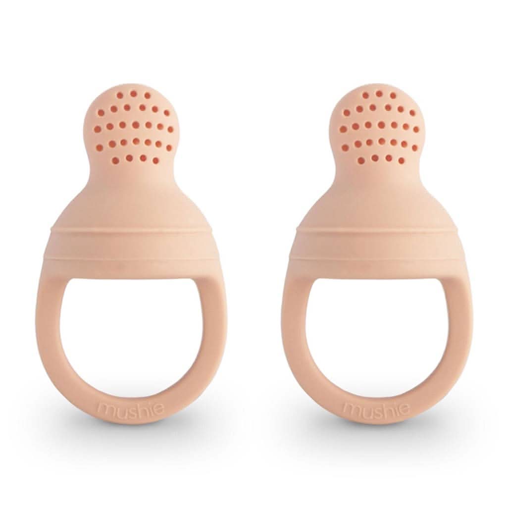 Mushie Silicone Fresh Food Feeder 2 Pack-Mealtime Accessories-Mushie-Blush-ANB Baby Store