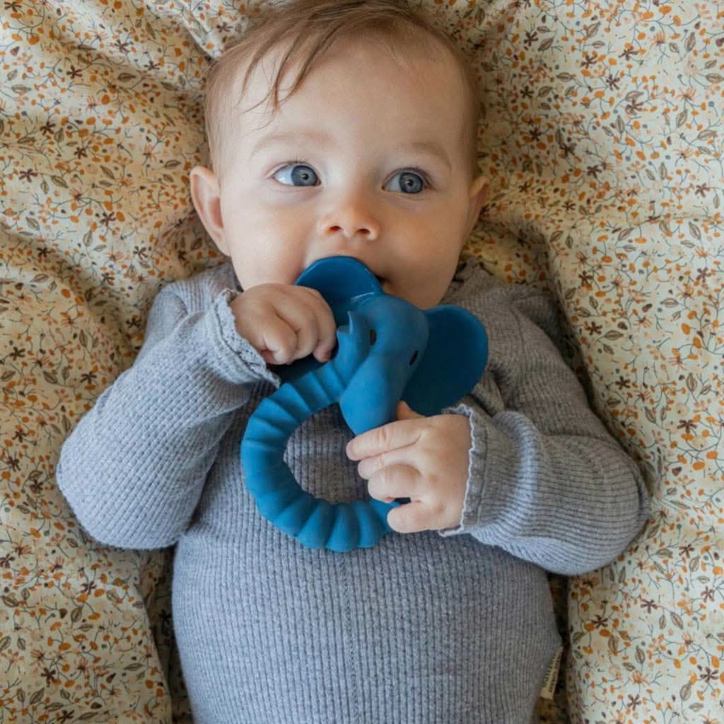 Natruba Elephant Teether, Blue, ANB BABY