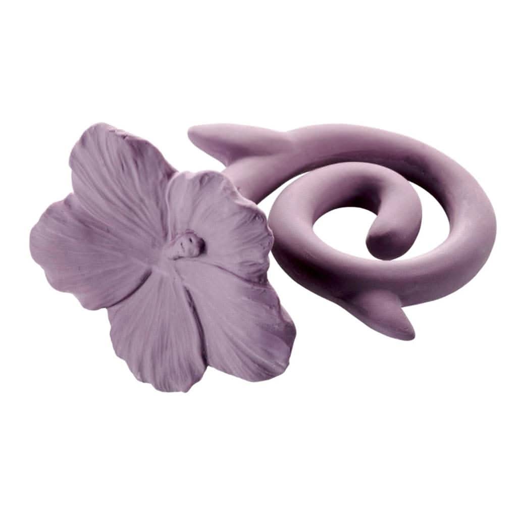Natruba Hawaii Flower Teether, Purple-Teething Toys-Natruba-ANB Baby Store