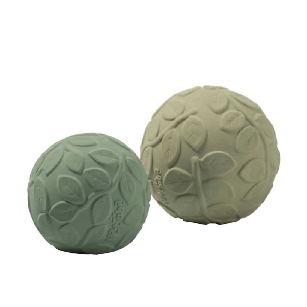 Natruba Rubber Leaf Sensory Ball Set-Bath Tubs & Accessories-Natruba-Green-ANB Baby Store