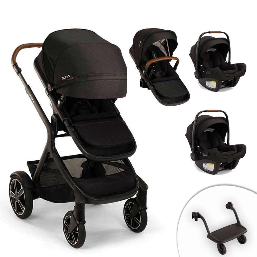 double stroller car seat set Nuna DEMI Next + PIPA Aire RX Travel System