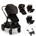 Nuna Demi Next Double Stroller + Rider Board + 2 PIPA AIRE RX Travel System