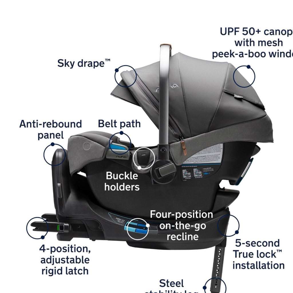 Nuna Demi Next Double Stroller + Rider Board + 2 PIPA RX Travel System, ANB BABY