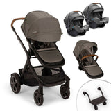 Nuna Demi Next Double Stroller + Rider Board + 2 PIPA RX Travel System - ANB Baby