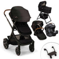 Nuna Demi Next Stroller + Sibling Seat + Rider Board + Pipa RX + Bassinet