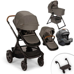 Nuna Demi Next Stroller + Sibling Seat + Rider Board + Pipa RX + Bassinet, ANB BABY
