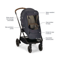 Nuna Stroller Wind Cover, Indigo, ANB BABY