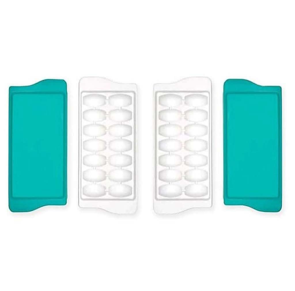 OXO Tot Baby Food Freezer Tray, 2 Pack, Teal-Food Preparation & Storage-OXO Tot-ANB Baby Store