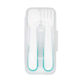 OXO TOT On - the - Go Plastic Fork and Spoon Set with Travel Case - ANB Baby
