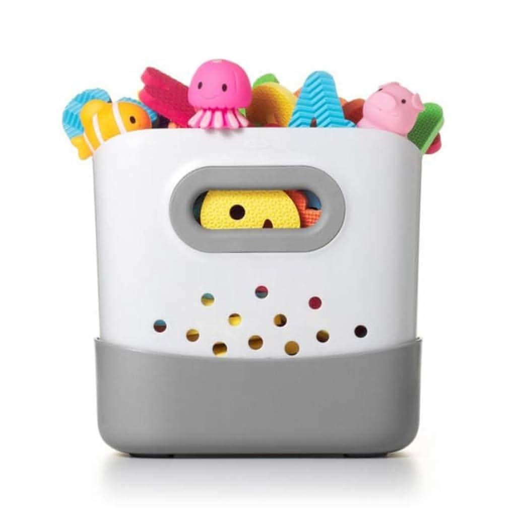 OXO TOT Stand Up Bath Toy Bin, Gray-Bath Tubs & Accessories-OXO Tot-ANB Baby Store