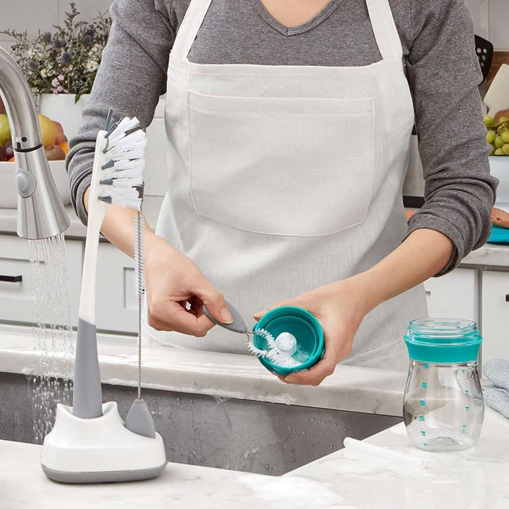 OXO TOT Water Bottle And Straw Cup Cleaning Set With Stand - Gray, ANB BABY