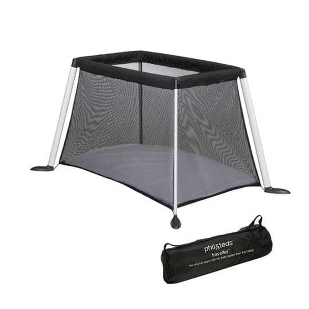 Phil & Teds Traveller Travel Cot and Playpen, Black-Pack & Play-Phil & Teds-ANB Baby Store
