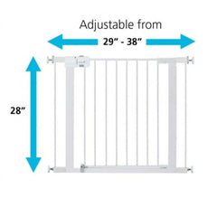 Safety 1st Easy Install Metal Baby Gate with Pressure Mount Fastening , White, ANB BABY