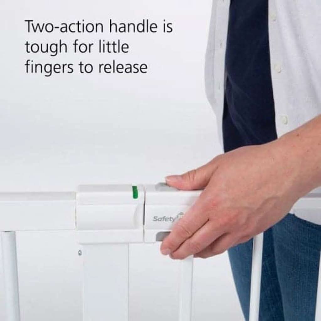 Safety 1st Easy Install Metal Baby Gate with Pressure Mount Fastening , White, ANB BABY
