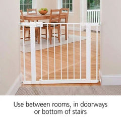 Safety 1st Easy Install Metal Baby Gate with Pressure Mount Fastening , White, ANB BABY