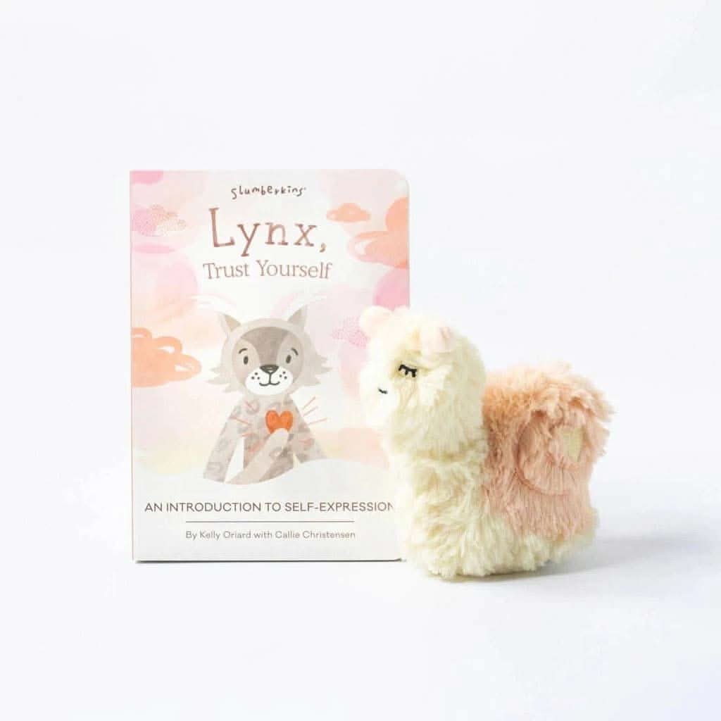 Slumberkins Yellow Snail Mini + Lynx Intro Book, Snail-Plush Toys-Slumberkins-ANB Baby Store