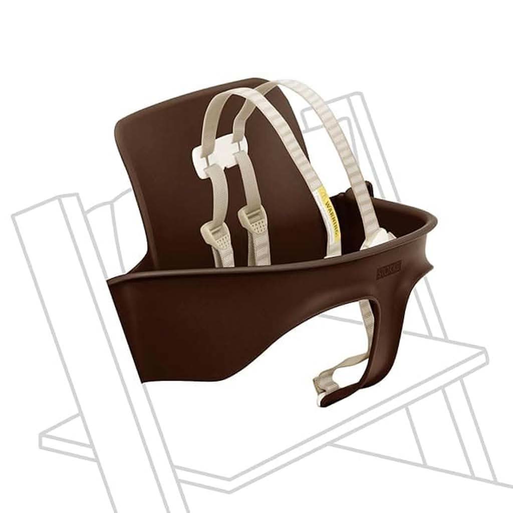 stokke tripp trapp walnut Stokke Adjustable Ergonomic Tripp Trapp Baby Set with Harness