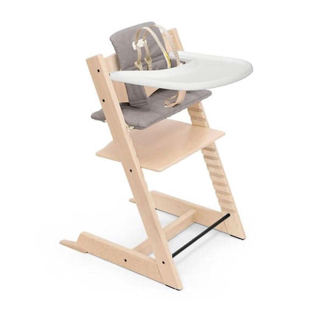 Stokke Tripp Trapp High Chair Complete With Cushion And Tray-High Chairs-Stokke-Whitewash / Nordic Grey / Tray-ANB Baby Store
