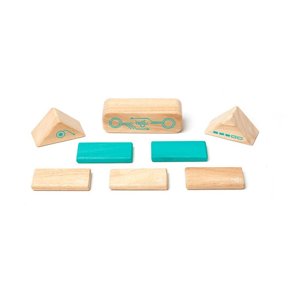 Tegu Robo Magnetic Wooden Block Set, 8 Pieces-Building Blocks & Sets-Tegu-ANB Baby Store