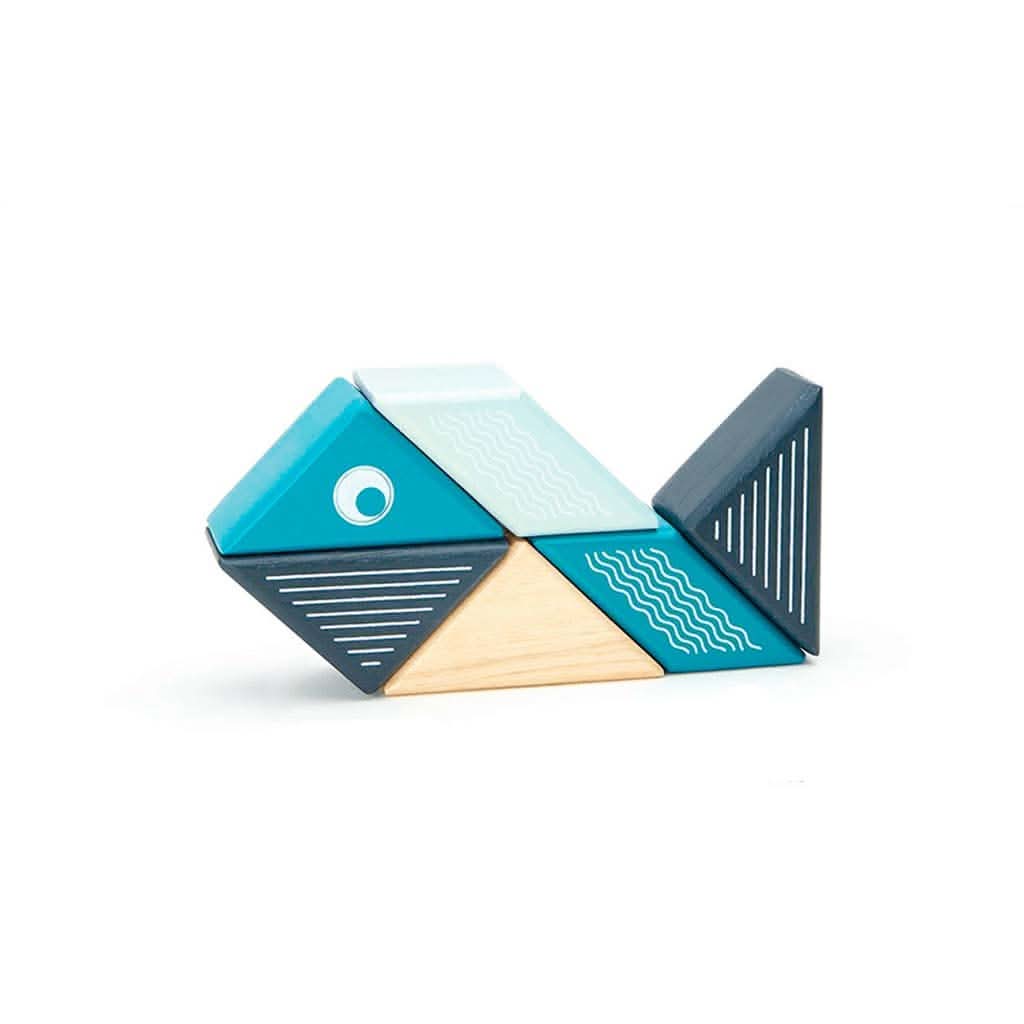 Tegu Travel Pal Magnetic Wooden Block Set 6-Piece-Building Blocks & Sets-Tegu-Whale-ANB Baby Store