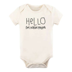 Tenth & Pine Hello I'm New Here Organic Cotton Onesie, ANB BABY