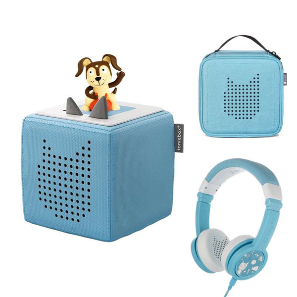 Tonies Toniebox Playtime Puppy Starter Set with Foldable Headphones and Carrying Case