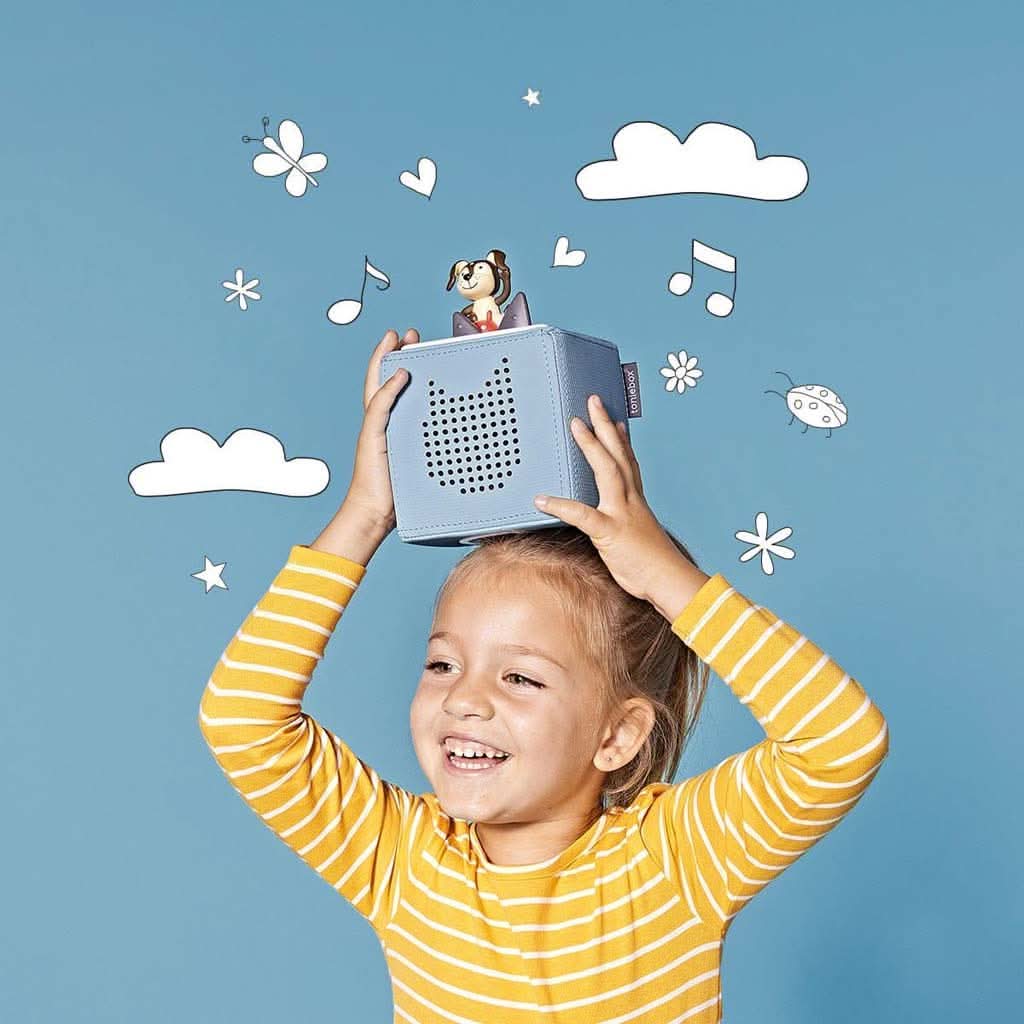 Tonies Toniebox Playtime Puppy Starter Set with Foldable Headphones and Carrying Case - ANB Baby