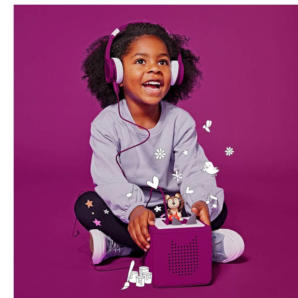 Tonies Toniebox Playtime Puppy Starter Set with Foldable Headphones and Carrying Case - ANB Baby
