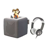 Tonies Toniebox Playtime Puppy Starter Set with Foldable Headphones-Learning & S.T.E.M-Tonies-Grey-ANB Baby Store