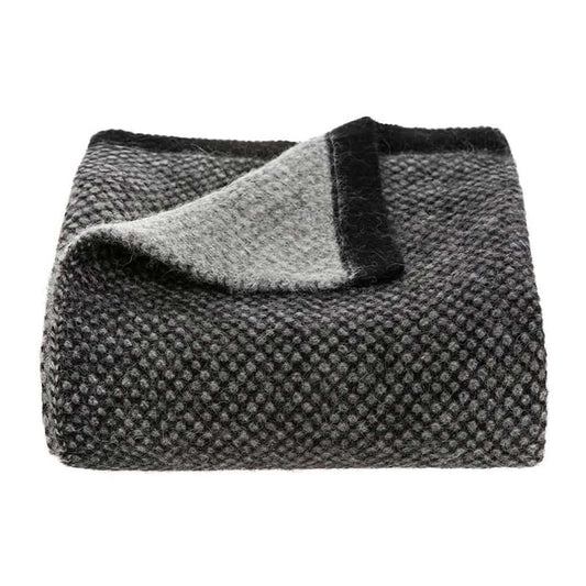 Tuwi Inti Knitted Baby Blanket, Black / Grey - ANB Baby