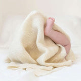 Tuwi Wave Knitted Baby Blanket, Cream - ANB Baby