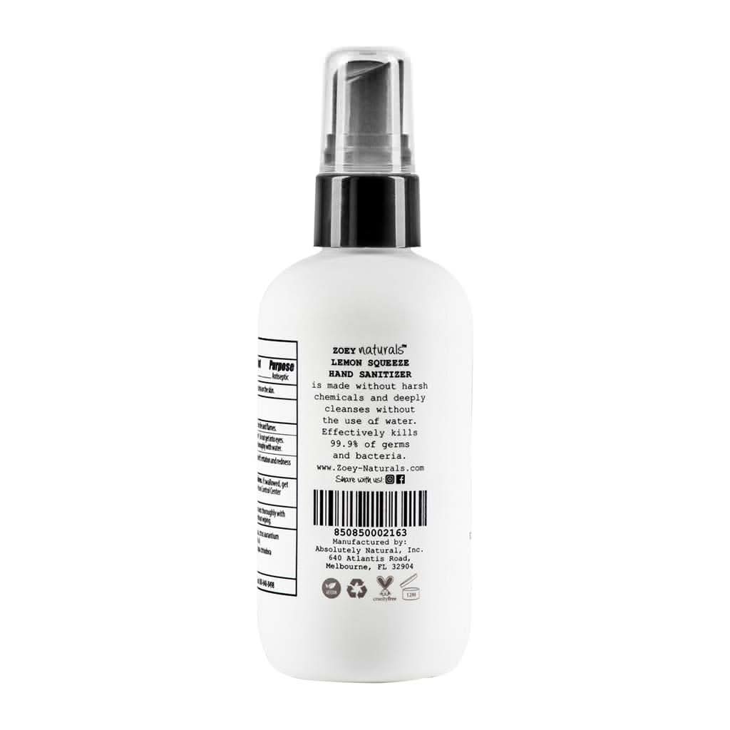 Zoey Naturals Hand Sanitizer 4oz., Lemon Squeeze, ANB BABY
