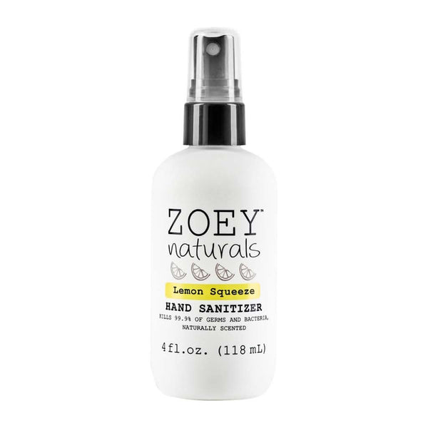 Zoey Naturals Hand Sanitizer 4oz., Lemon Squeeze
