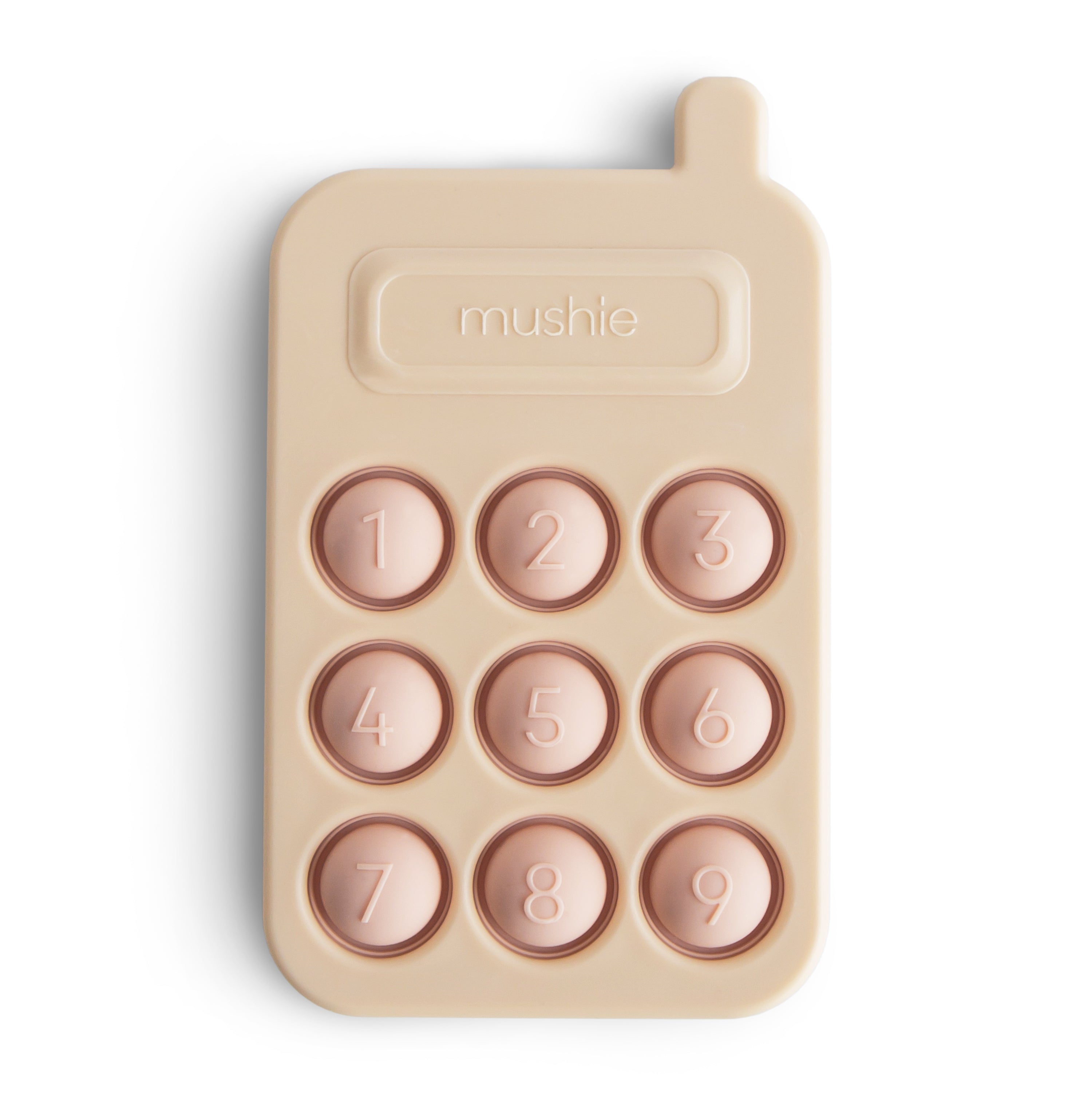 Mushie Phone Press Toy, Cambridge Blush Featured – ANB Baby
