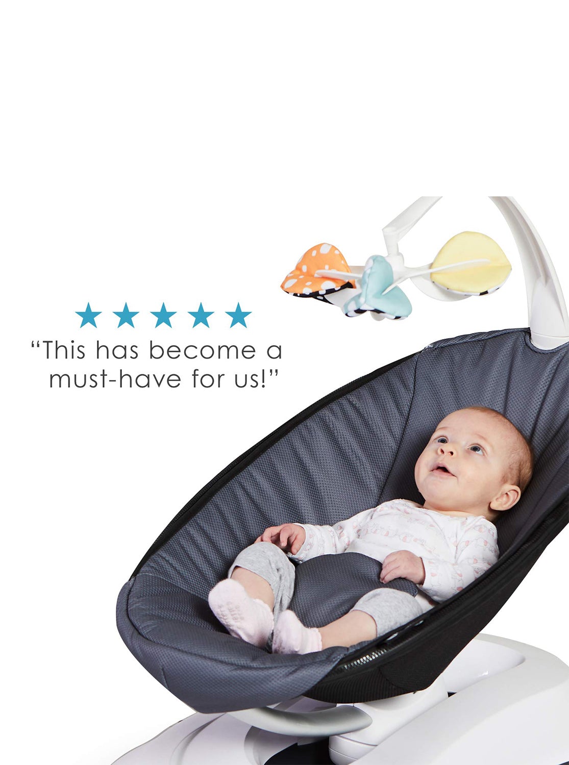 4moms rockaRoo Baby Swing, Compact Baby Rocker with Front to Back Gliding Motion, Cool Mesh Fabric - ANB Baby -$100 - $300