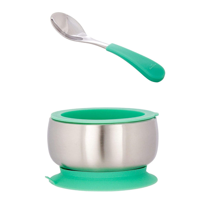 Avanchy Stainless Steel Baby Bowl + Spoon + Airtight Lid, -- ANB Baby