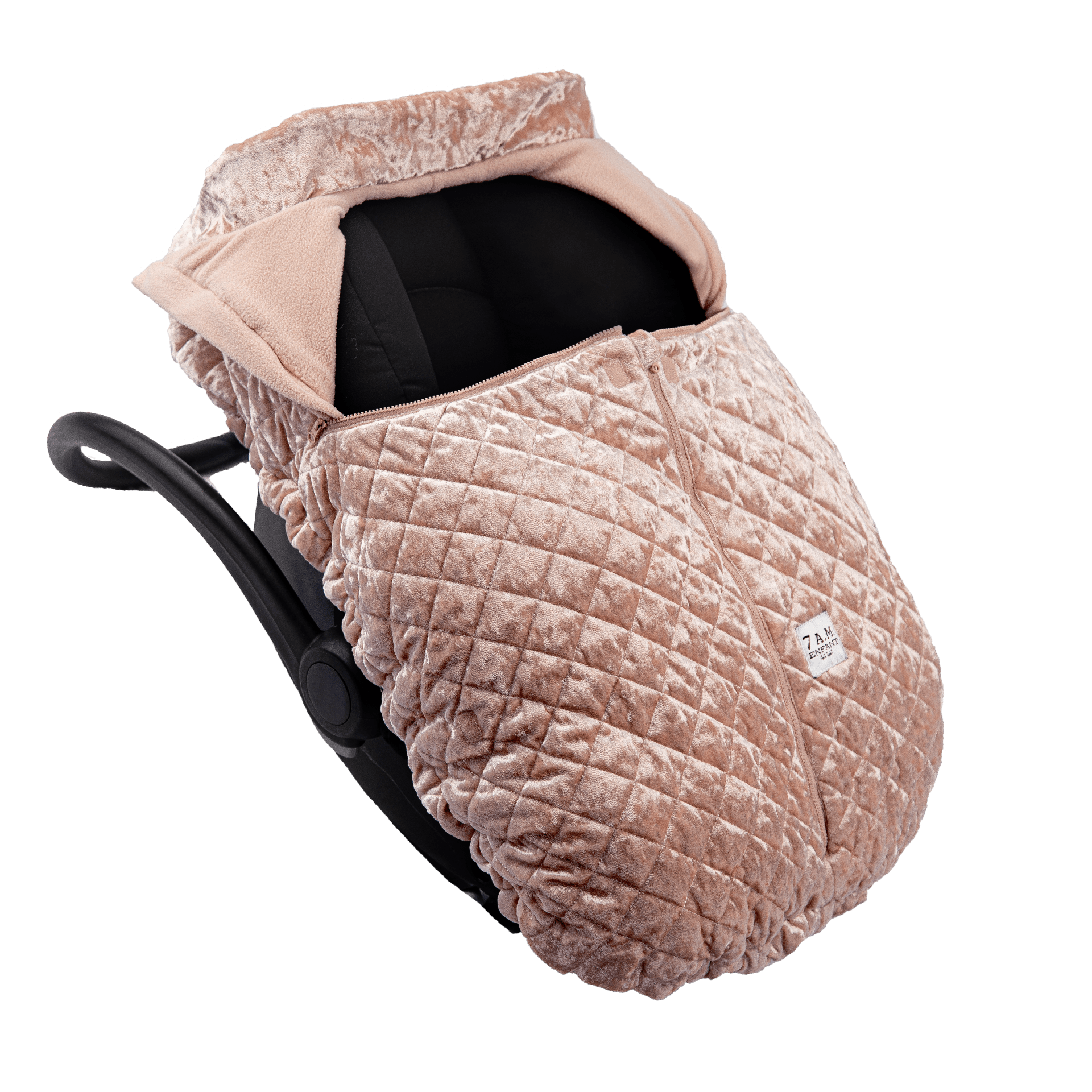 7 AM Enfant Car Seat Cocoon Baby Cover, Quilted Velvet 0-12M, -- ANB Baby